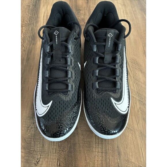 Nike Mens Size 9 Alpha Huarache Elite 4 MCS Baseball Cleat Grey/White FD6221-001 - Picture 3 of 6